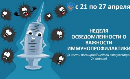 Неделя осведомленности о важности иммунопрофилактики (в честь Всемирной недели иммунизации 24 апреля)