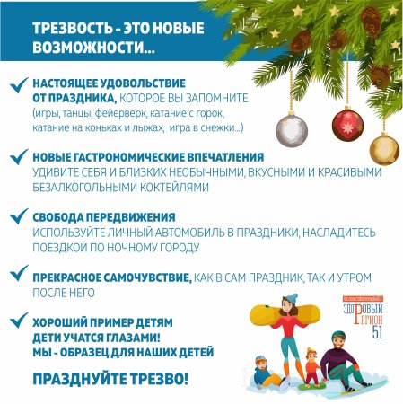 Неделя профилактики злоупотребления алкоголем в новогодние праздники.